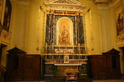 l'altare di San Mauro nella nostra chiesa